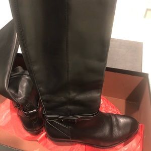 Coach calf boots. Black. Size 8